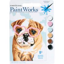 Dimensões do kit Paint By Numbers Dog Love para crianças e adultos