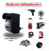 Dimmer 3000w Controlador Eletronico Bivolt On/Off Universal Com Tomada