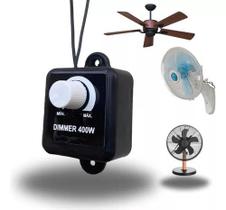 Dimmer 400w Rotativo Controlador De Velocidade Potencia Universal Bivolt On/Off