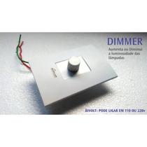 Dimmer Bivolt Rotativo Com Espelho Branco para Caixa 4x2" Dimmer Bivolt Rotativo Com Espelho Branco para Caixa 4x2"
