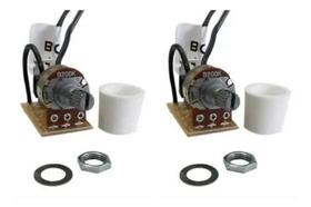 Dimmer Rotativo Bloco Módulo Bivolt Com On/Off 400w Branco Kit com 2 Unidades