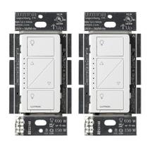 Dimmer Switch Lutron Caseta Smart Lighting 150 W branco, pacote com 2 Dimmer Switch Lutron Caseta Smart Lighting 150 W branco, pacote com 2