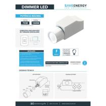 Dimmer Universal Rotativo 127V 75W 220V100W - Save Energy SE-275.1802 - Saveenergy