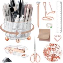 Dimonluce Conjunto Organizador de Mesa Rose Gold com 11 Peças