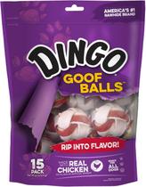 Dingo Goof Balls Petisto Couro Cru feito com frango para cães pequenos