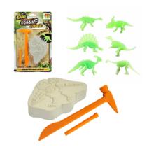 Dino Fóssil Escavação Brilha No Escuro - Dm Toys