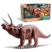 Dino Triceratops De Vinil Articulado Com Som De Rugido E Movimento Real Para Crianças Dino Triceratops De Vinil Articulado Com Som De Rugido E Movimento Real Para Crianças