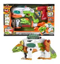 Dino Velociraptor - Brinquedo de Montar com Luz - Multikids