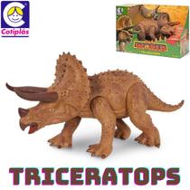 Dino World Tricerátops Articulado 45 Cm Com Som Cotiplás