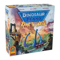 Dinosaur Island Rawr e Write Game Roll and Write Strategy Game Jogo de desenho divertido para adultos e crianças Idades a mais de 10 1-4 Jogadores Tempo médio de jogo 30-45 minutos Feito por Jogos pandasaurus