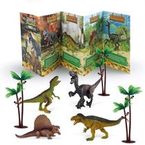 Dinosaur Model Suitcase Set Crianças Diy Toy Simulação Dinosaur World