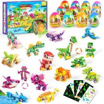 Dinosaur Party Favors Wisdom Castle 12 ovos de dinossauro com brinquedo de construção Dinosaur Party Favors Wisdom Castle 12 ovos de dinossauro com brinquedo de construção