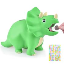 Dinosaur Piggy Bank PJDRLLC para crianças de plástico inquebrável