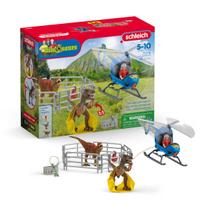 Dinosaur Playset Schleich Helicopter Rescue para crianças de 5 anos ou mais