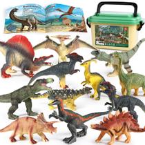 Dinosaur Toys OENUX Realistic Jurassic Figures com livreto de 3 a 5 anos