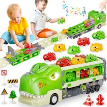 Dinosaur Truck Toy Funwee com esteira dobrável para crianças de 2 a 7 anos