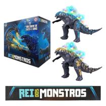 Dinosauro Godzilla de Brinquedo Rei dos Monstros Com Movimentos Som e Luzes Dinosauro Godzilla de Brinquedo Rei dos Monstros Com Movimentos Som e Luzes