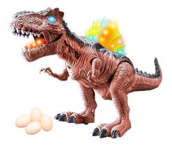 Dinossauro Anda Bota Ovo Som Luz E Movimento - Dm Toys