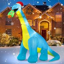 Dinossauro Aotiooy inflável de Natal de 3 m com luzes LED