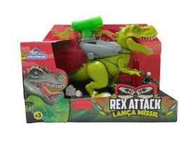 Dinossauro Articulado Rex Attack Lança Míssil 28 cm 0863 Verde - TOYS