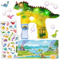 Dinossauro atualizado Bubble Gun Haktoys com conjunto de livros de adesivos