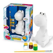 Dinossauro Baby Rex Cofrinho De Pintar Com 3 Tintas + Pincel