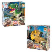 Dinossauro Baby Rex e Triceratops Vinil Brinquedo Meninos Dinossauro Baby Rex e Triceratops Vinil Brinquedo Meninos