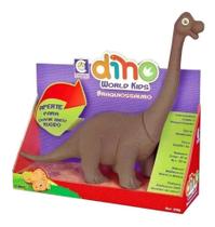 Dinossauro Braquiossauro Marrom Dino World Kids Cotiplas