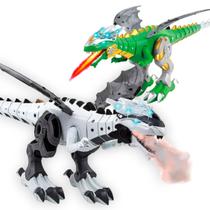 Dinossauro Brinquedo Anda Solta Fumaça Com Luz e Som