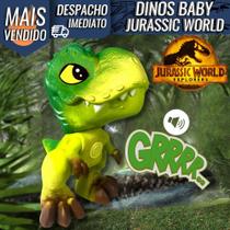 Dinossauro Brinquedo Jurassic World Rex Baby Articulado Vinil Original Mattel c/ Som