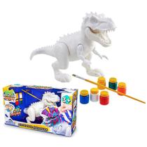 Dinossauro Brinquedo Rex Attack com Kit Pintura Adijomar