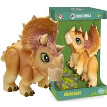 Dinossauro Brinquedo Triceratops Dinos Baby Jurassic World Articulado Vinil Original puppe