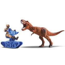 Dinossauro C/ Boneco Bee Toys Força Tática Tanque Ref.0575