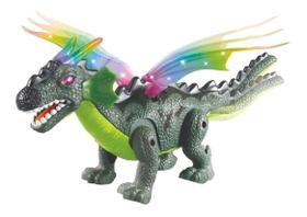 Dinossauro Com Luz Som Anda Movimento A Pilha Dragossauro Brinquedo Boneco