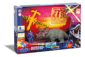 Dinossauro Com Soldado E Acessórios Brinquedo T-rex Avião