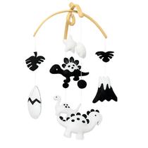 Dinossauro Crib Mobile VN3BTOY Montessori preto e branco