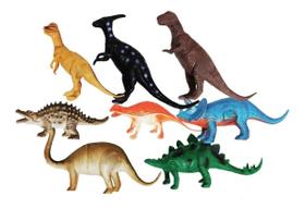 Dinossauro De Borracha Miniatura Brinquedo com 8 dinos