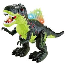 Dinossauro de Brinquedo á Pilha Solta Fumacinha Emite Som e Luz