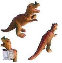 Dinossauro de Brinquedo Emborrachado Macio Fofinho com Som Ruído Coleção - Effemme