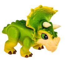 Dinossauro de Brinquedo Infantil Vinil Triceratops Verde Pupee