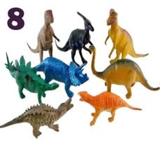 Dinossauro De Brinquedo Kit Coleção 8 Peças De Borracha - 99TOYS