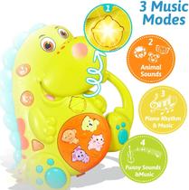 Dinossauro de Brinquedo Musical Brinquedo Educativo infantil com Teclas de Sons de Animais e Musicas 21 tipos de Sons