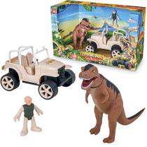 Dinossauro De Brinquedo Playset Com Boneco E Jeep - Carrinho Dinossauro De Brinquedo Playset Com Boneco E Jeep - Carrinho