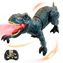 Dinossauro de controle remoto TALGIC T-Rex para meninos de 4 a 7 anos azul Dinossauro de controle remoto TALGIC T-Rex para meninos de 4 a 7 anos azul