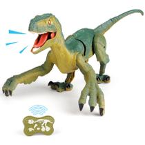 Dinossauro de controle remoto VERTOY Build Walking Velociraptor