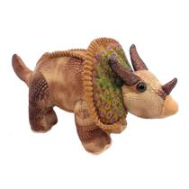 Dinossauro De Pelúcia Triceratops Marrom 36 Cm Comprimento - Fizzy Toys