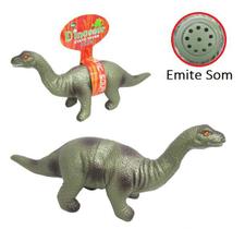 Dinossauro de Vinil Diplodocus com Som a Bateria 38X18cm