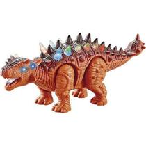 Dinossauro Dino Com Som E Luz Marrom Art Brink