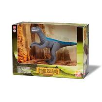 Dinossauro dino island velociraptor 1560 silmar brinquedos
