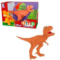 Dinossauro Dino World Kids Cotiplás T-Rex Laranja 2223